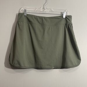 Kyoyo Women’s XL Green Athletic Skirt Skort with Built-In Shorts Activewear